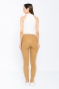 Picture of Woman Camel High Waist Zipped Skinny Trotter Trousers