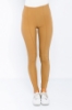 Picture of Woman Camel High Waist Zipped Skinny Trotter Trousers
