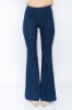 Picture of Woman Navy Navy Blue High Waist Floklu Flare Trotter Trousers