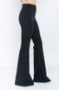 Kadın Siyah Yüksek Bel Klasik İspanyol Paça Pantolon resmi