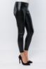 Picture of Woman Black side Zipped Leather Trousers