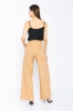 Picture of Woman Camel Loose Cut Slit Trotter Trousers