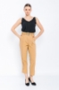Picture of Woman Camel Loose Cut Design Belted Trousers