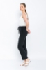 Picture of Woman Black Comfortable Cut Satin Material Trousers