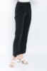 Kadın Siyah Rahat Kesim Saten Kumaş Pantolon resmi