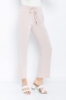 Picture of Woman Beige Comfortable Cut Satin Material Trousers