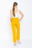 Picture of Woman Mustard Mustard Yellow Comfortable Cut Satin Material Trousers