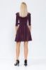 Picture of Woman Purple Silvery Large Neck Belted Dress