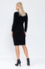 Picture of Woman Black Silvery Long Maxi Knitwear Dress