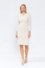 Picture of Woman Beige Silvery Long Maxi Knitwear Dress