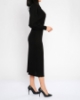 Picture of Woman Black Backpack Detailed Midi Knitwear Dress