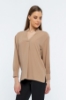 Picture of Woman Mink V Neck Well Slit Blouse