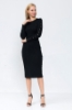 Picture of Woman Black the sides Snap Knitwear Dress