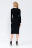 Picture of Woman Black the sides Snap Knitwear Dress