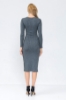 Kadın Gri Yanları Çıtçıtlı Triko Elbise resmi