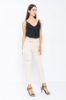 Picture of Woman Beige High Waist Normal Trotter Work Trousers