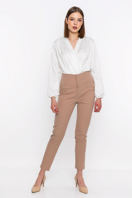 Picture of Woman Mink High Waist Trousers